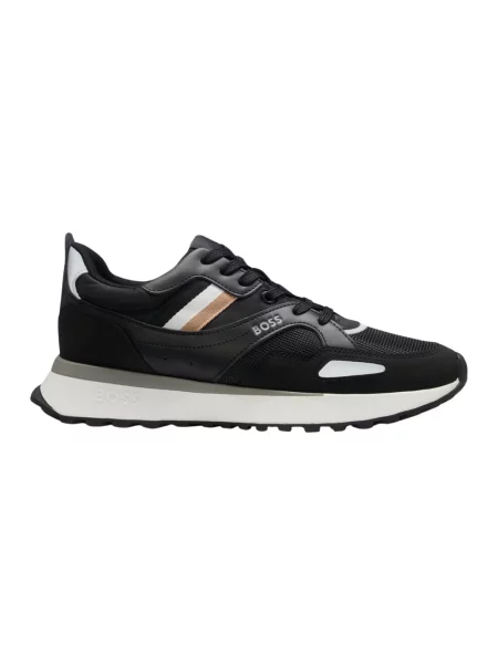 Sneakersy Boss skórzane czarne