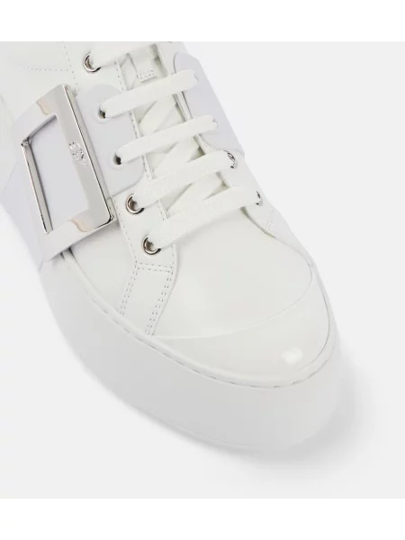 Sneakerși Roger Vivier din piele alb