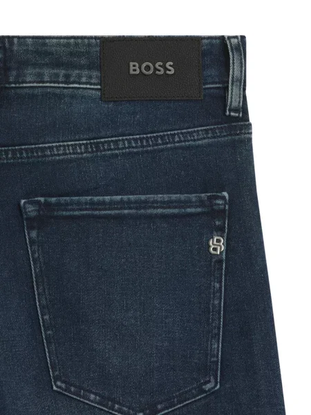 Blugi Boss cu autograf albastru