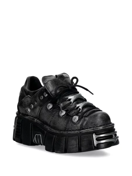 Sneakerși New Rock cu platformă negru
