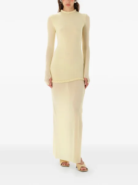 Rochie maxi Manuri de costum galben