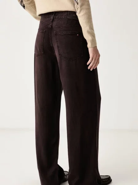 Tommy Hilfiger дънки wide leg дамски кафяво