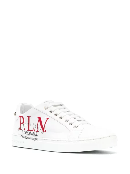 Sneakerși Philipp Plein cu imagine alb