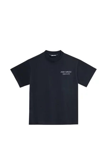 Tricou Just Cavalli cu imagine negru