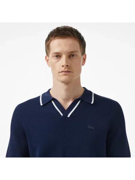 Поло Lacoste голубое