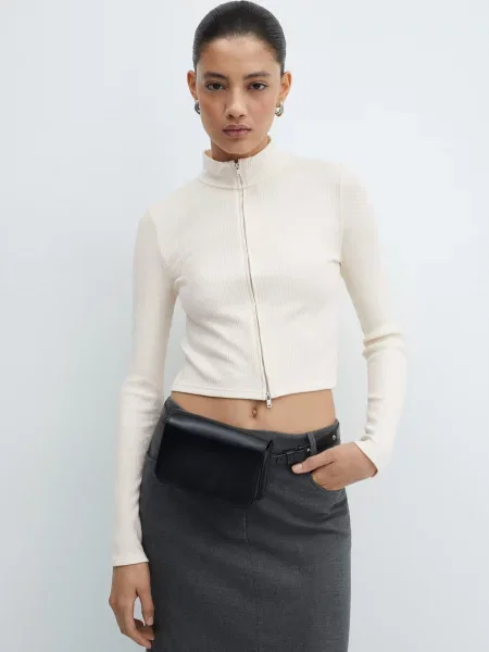 Кардиган MANGO Loreto бежевий