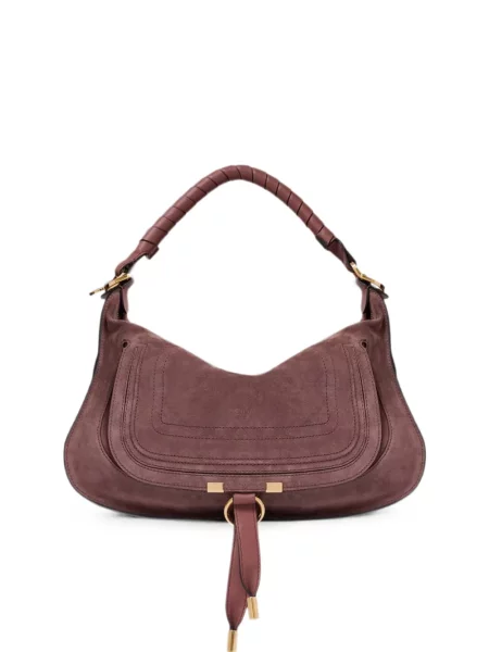 Geantă shopper Chloé din piele de căprioară maro