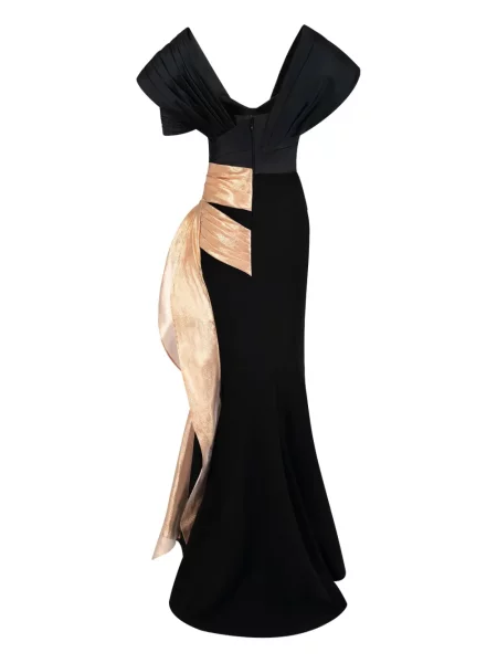 Plisirana večernja haljina Gaby Charbachy crna