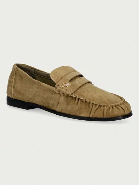 Steve Madden mocasini pentru femei din piele întoarsă Muse-SM verde