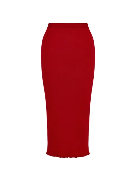 Fustă midi Maison Margiela tricotate roșu