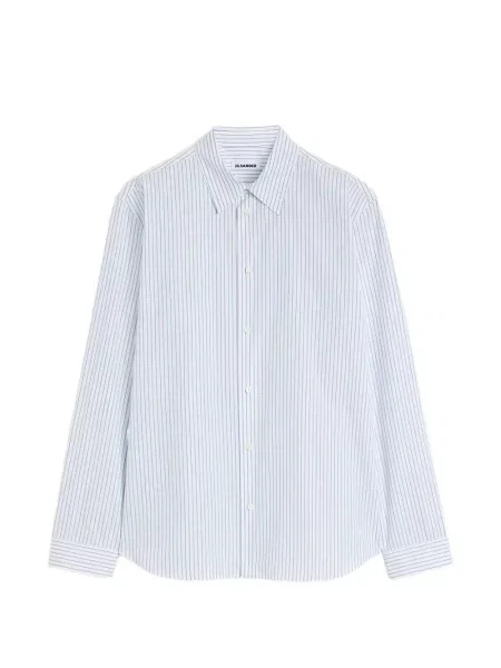 Cămașă Jil Sander cu dungi din poplin alb