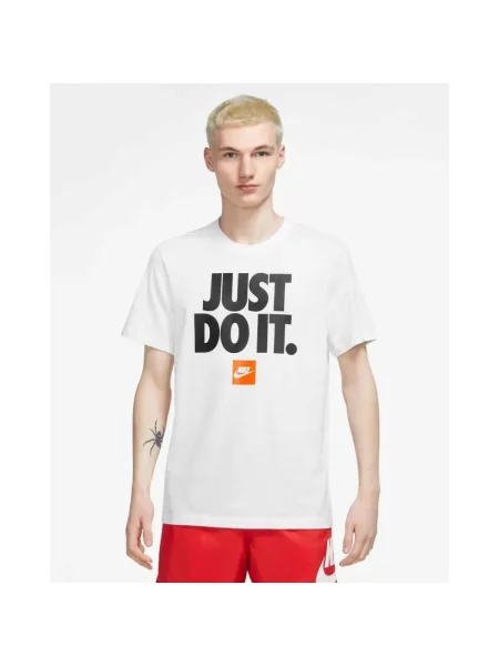 Koszulka treningowa Nike Fran Jdi Verbiage biała