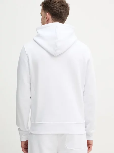 Lung hanorac cu glugă Trussardi alb