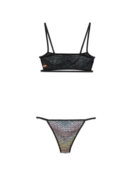 Pletene bikini Missoni sa šljokicama plava
