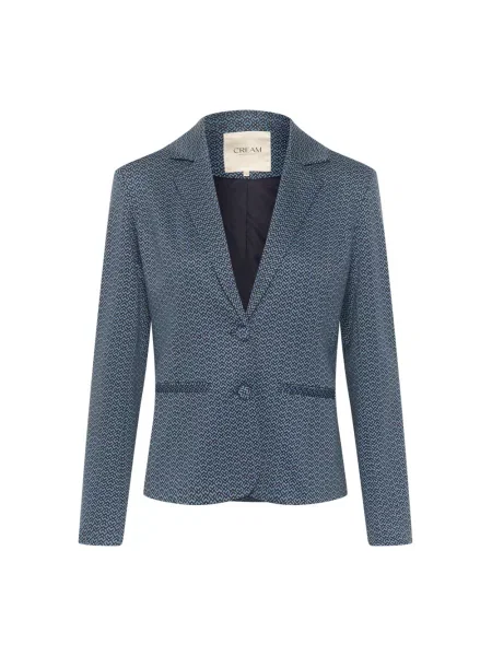 Marynarka Cream w grochy niebieska