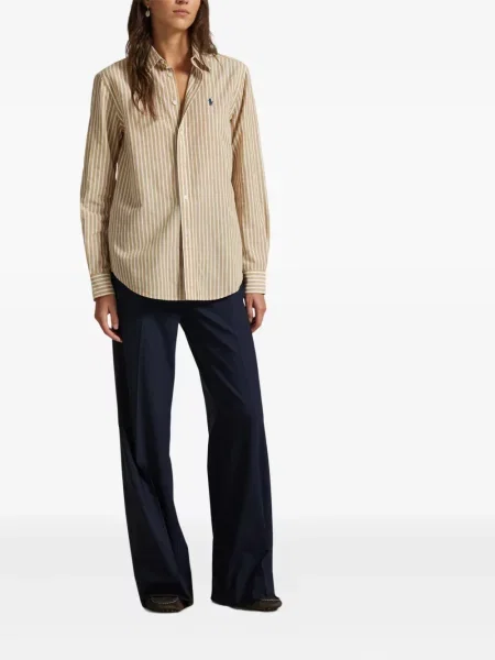 Vunena majica Polo Ralph Lauren s okruglim izrezom iznad koljena narančasta