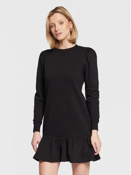 Lauren Ralph Lauren Kötött ruha Regular Fit fekete