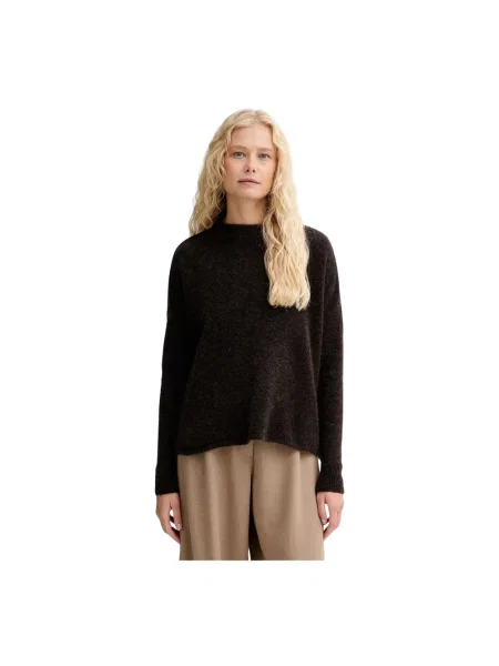 Sweter Sessun wełniany brązowy