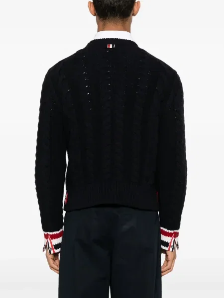 Pulover Thom Browne cu dungi albastru