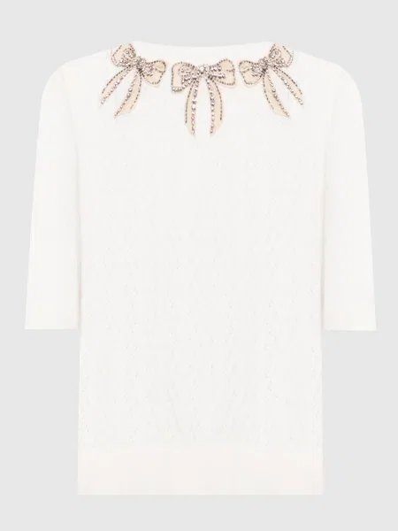 Топ з кристалами Valentino білий