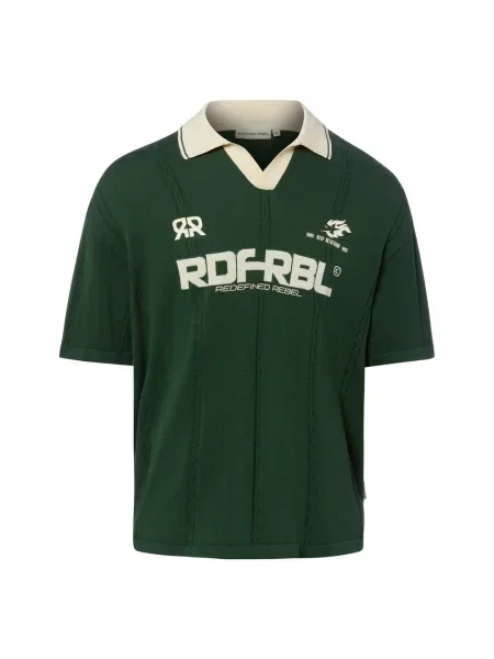 Redefined Rebel koszulka polo z dzianiny RREric Mężczyźni S zielony