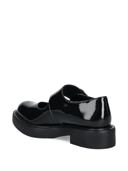 Δερμάτινα loafers Love Moschino από λουστρίνι με αγκράφα μαύρο