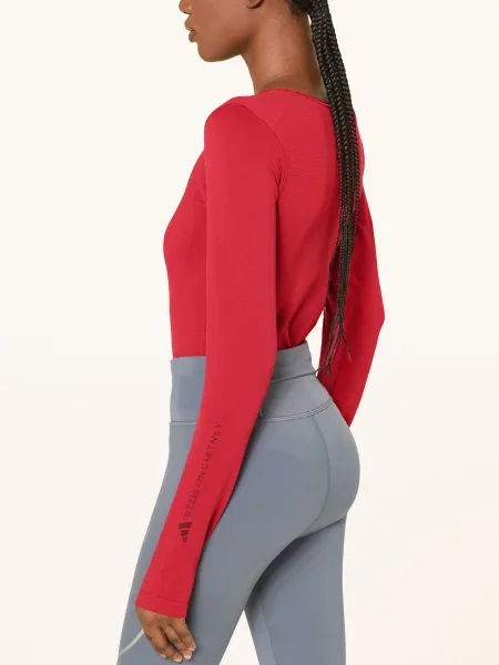 Adidas By Stella Mccartney Body Adidas By Stella Mccartney Seamless Yoga červená černá