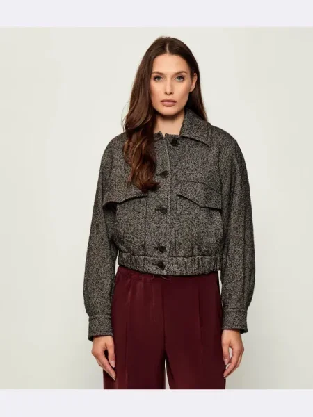 Marella SPORT Geacă NILLA | Relaxed fit cu adaos de lână maro