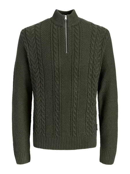 JACK & JONES Pulover JJJAMES oliv