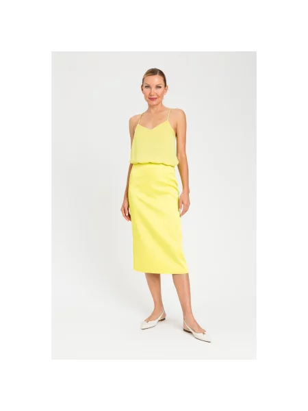 Spódnica midi Twinset żółta