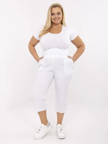 Pantaloni New Fashion alb