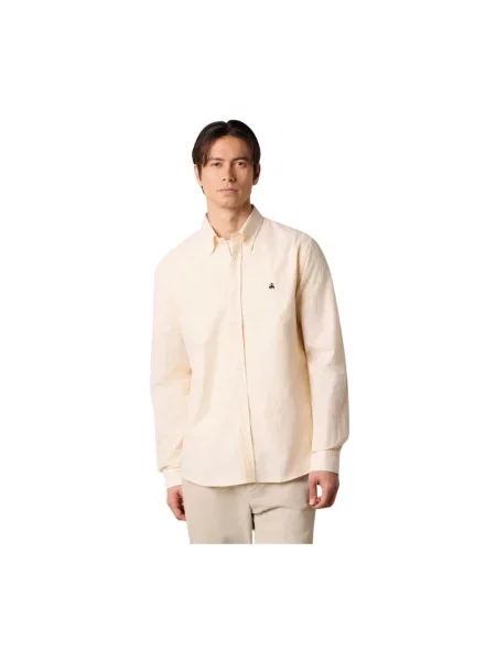 Koszula Brooks Brothers z twillu żółta