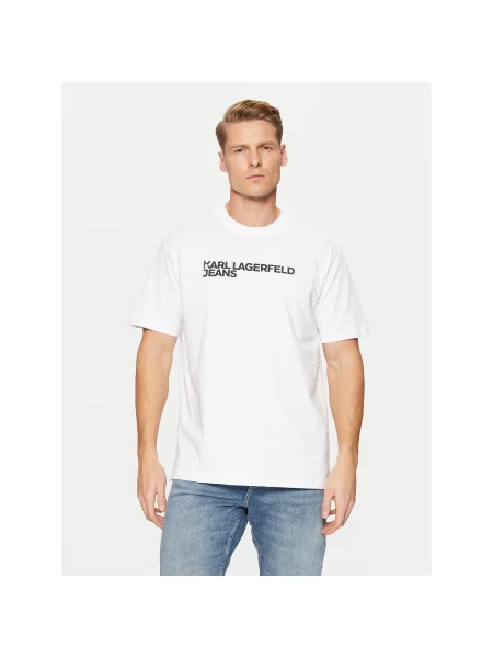 Karl Lagerfeld Jeans T-Shirt Regular Fit λευκό