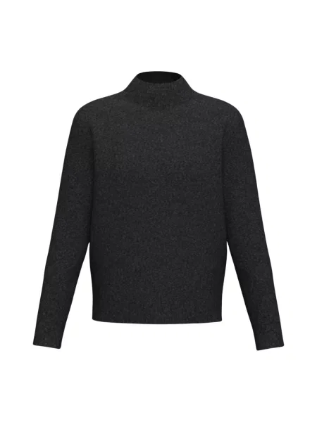 Lniany sweter z golfem Emme Di Marella szary