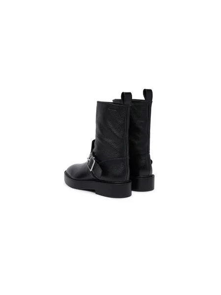 Čizme Calvin Klein Conc Welt Mid Biker Boot Lth crna