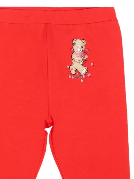 Legginsy dziecięce Moschino czerwone