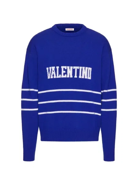 Pulover Valentino Garavani cu autograf albastru
