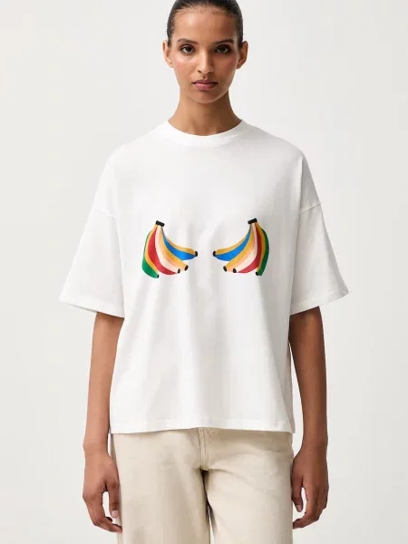 Never Fully Dressed tricou pentru femei din alb