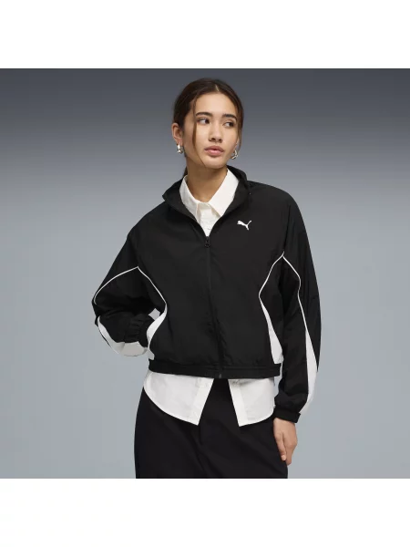 Kurtka o luźnym kroju PUMA Sport na Odzież S czarny