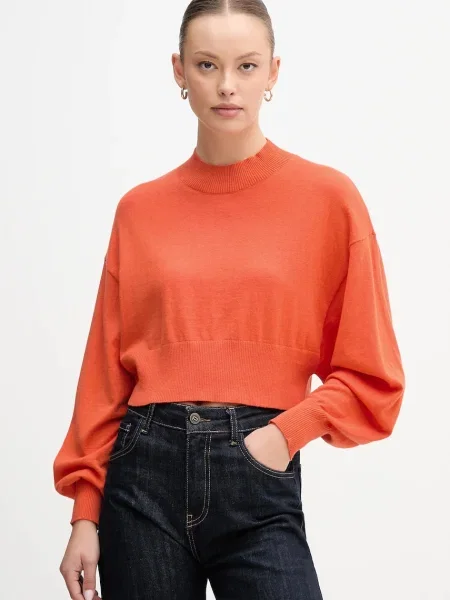 United Colors of Benetton Pulover s dodatkom vune narančasta