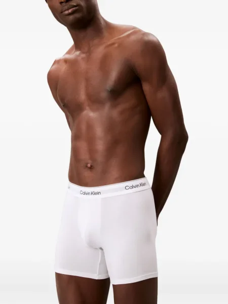 Boxeri Calvin Klein Underwear cu autograf alb