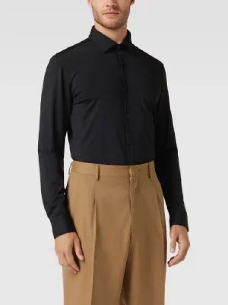 Koszula biznesowa o kroju slim fit model ‘KENNO’ Hugo czarna