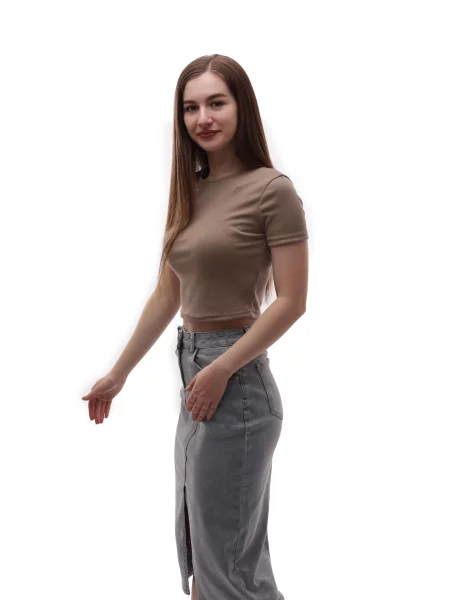 Футболка Perle Moda бежевая