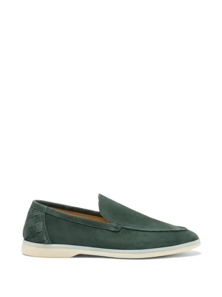 Pantofi loafer Scarosso din piele de căprioară verde