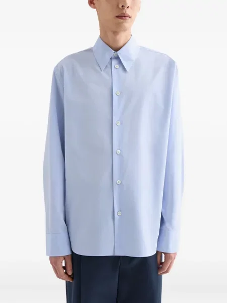 Μακρυμάνικο μακρύς πουκάμισο Jil Sander μπλε
