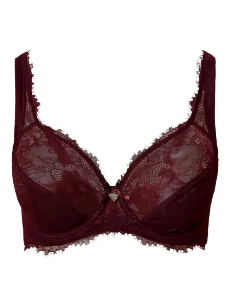 Sutien Twinset din dantelă roșu