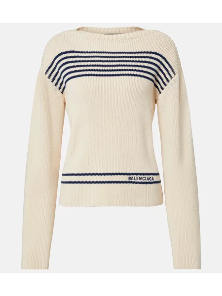Pulover Balenciaga cu dungi alb