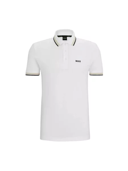 Koszulka polo Boss Green z logo biała