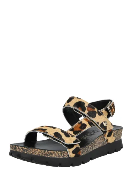 PANAMA JACK Sandale cu baretă Julia Leopard / maro bej