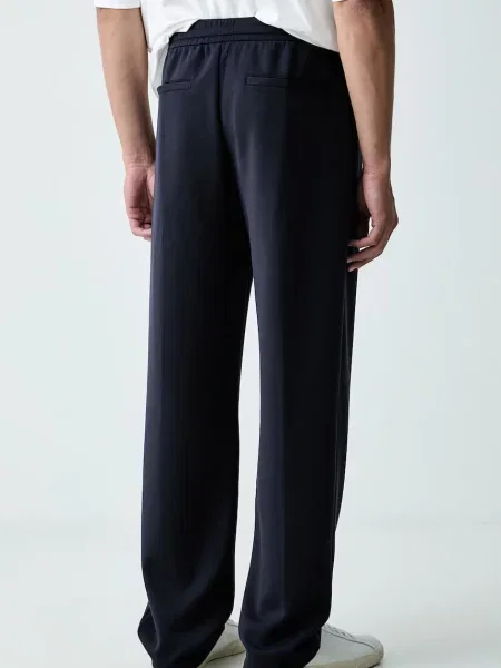 Armani Exchange spodnie dresowe z modalem granatowe